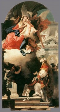 Giovanni Battista Tiepolo Painting - The Virgin Appearing to St Philip Neri Giovanni Battista Tiepolo